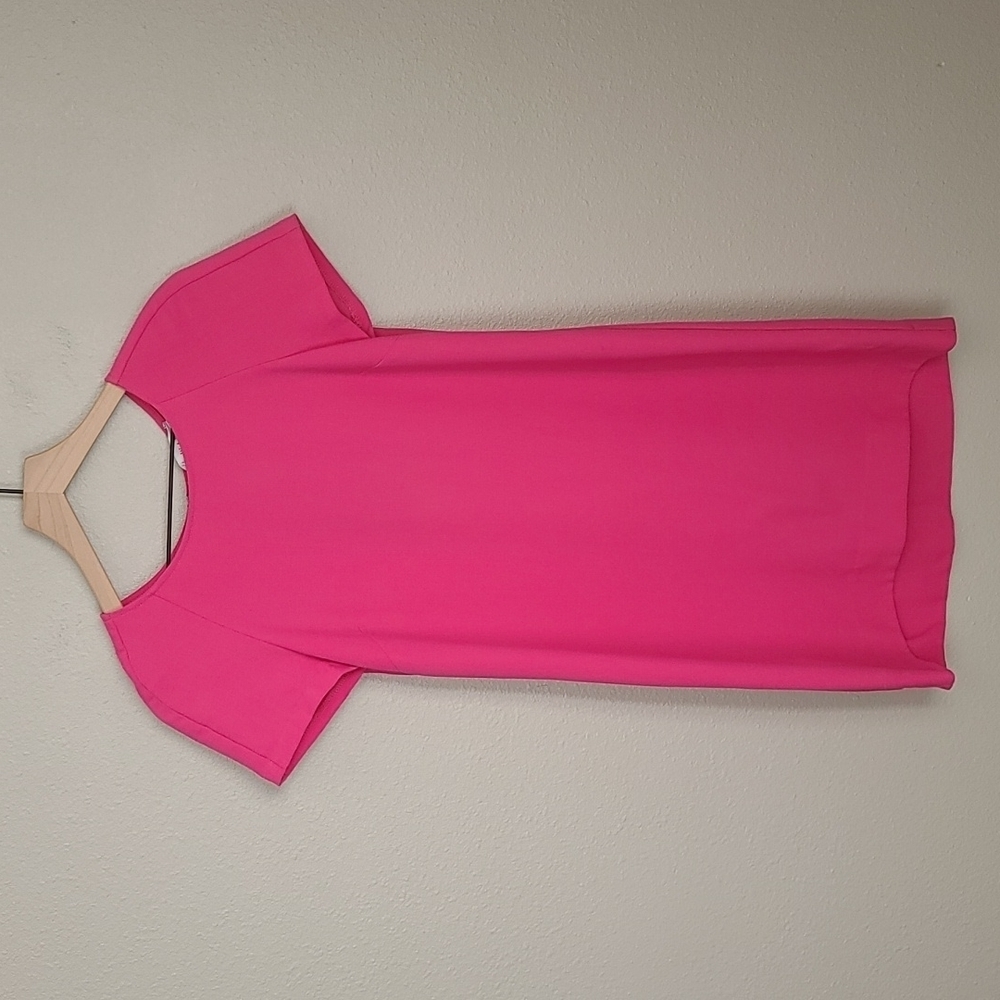 WAYF Hot Pink Shortsleeve Shift Dress